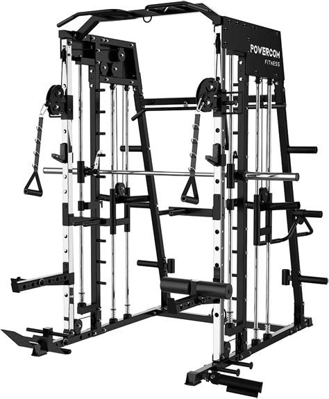 PowercomFitness Power Cage 2300lbs Smith Machine Squat Rack with India ...