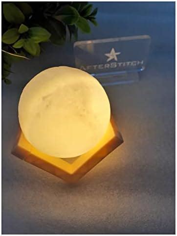 Buy AFTERSTITCH Moon Lamp 3D Moon Light for Bedroom Small 7 Cm Under Rs ...