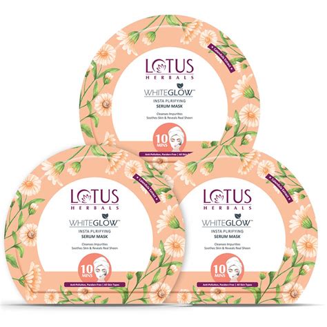 Buy Lotus Herbals Whiteglow Insta Purifying Serum Sheet Mask, 20 g ...