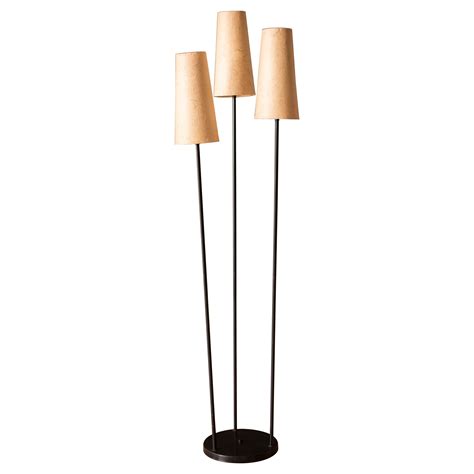 Exceptional Rembrandt 3-light Floor Lamp with Mica Shade at 1stDibs