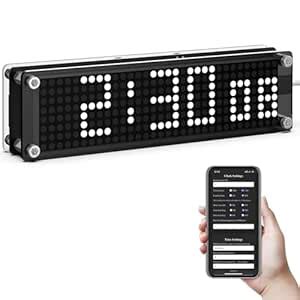 NPHMbM WiFi Clock with NTP Sync, LED Table Clock WiFi with Seconds ...