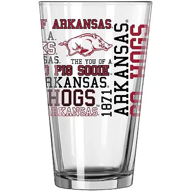Arkansas Razorbacks 16oz. Team Spirit Pint Glass