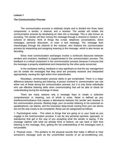 Image result for Process of Communication Example Situation