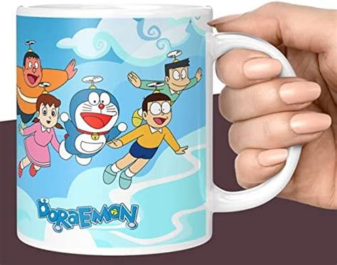 Buy Doraemon Cartoon Ceramic Cup Mug, Water Cup Coffee Milk Tea Ceramic ...