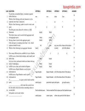 Fillable Online ICAI Issued Sample MCQ Questions for Pattern of ...
