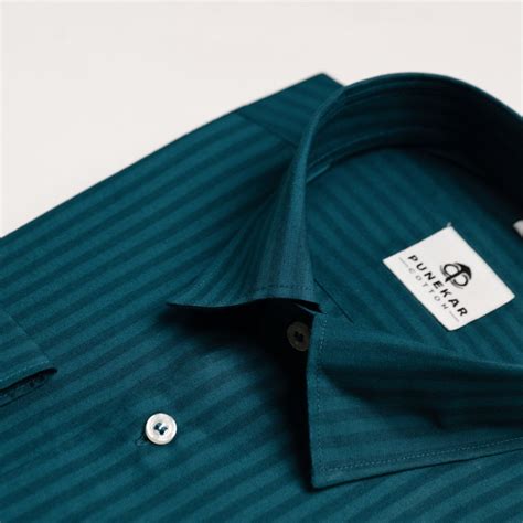 Peacock Color vertical Cotton stripe Shirt For Men – Punekar Cotton