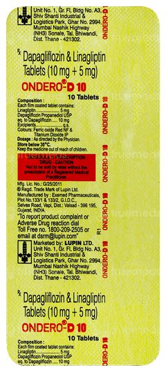 Ondero D 10 Tablet: Uses, Side Effects, Price & Substitutes
