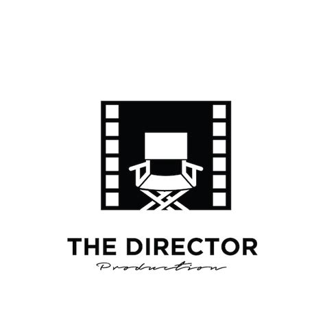 Director studio movie video cinema film production logo design vector ...