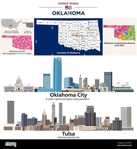 Oklahoma counties map and congressional districts since 2023 map ...
