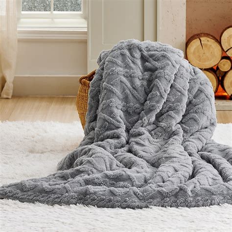Amazon.com: Bedsure Bundle of 1 Sherpa Throw Blanket for Couch & 1 ...