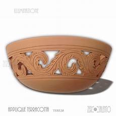 applique terracotta lada applique a mezzaluna traforata in terracotta applique terracotta lada applique a mezzaluna traforata in terracotta