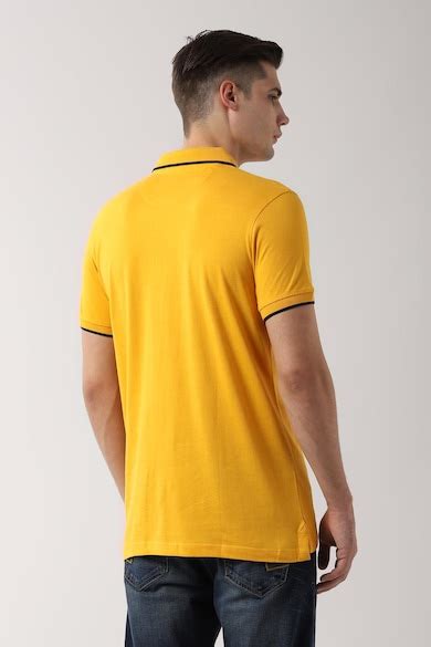 Buy Men Yellow Solid Polo Neck Collar T-shirt Online - 390999 | Peter ...