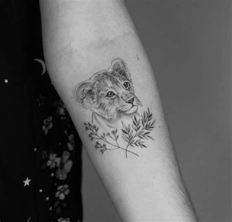 baby lion tattoo ideas
