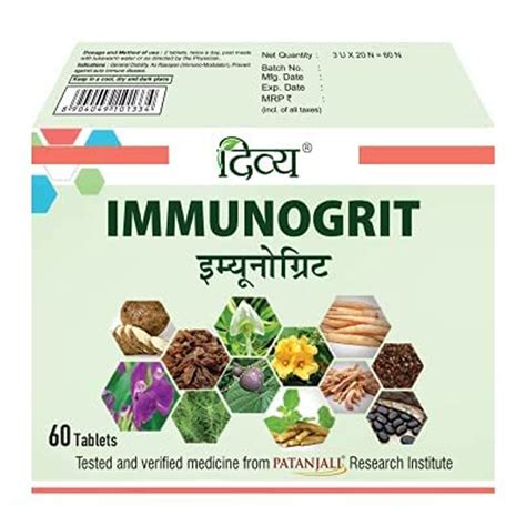 Buy Patanjali Divya Immunogrit, 60 Tablets | 19 Minutes Delivery ...