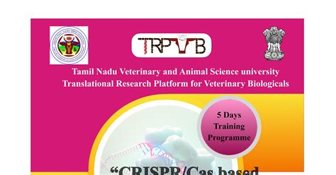 TANUVAS Training Program on “CRISPR/Cas based molecular diagnostic ...