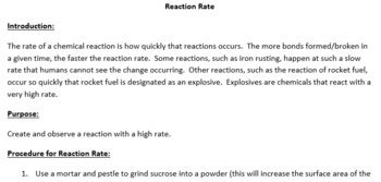 Image result for Lab Calculation for Reaction Rate