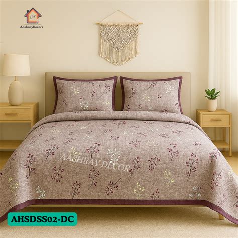 Reversible Cotton Single Bed Dohar | Floral & Striped – Aashray Decor