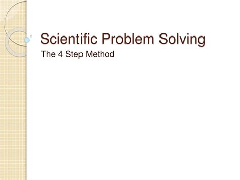 Image result for Scientific Approach to Problem Solving