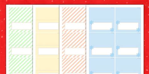 Christmas Dinner Food Label Templates (teacher made)