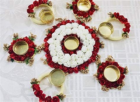 Buy Nikansh Creations Artificial Rangoli/ Candle Holder/ Diwali Rangoli ...