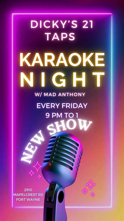 ALL AGES WELCOME 9-10 Karaoke Night, Dicky's 21 Taps, Fort Wayne, 30 ...