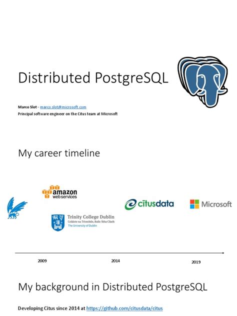 Image result for PostgreSQL Distributed Database