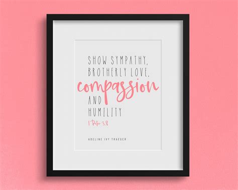 Buy COMPASSION Bible Verse Wall Art Personalized Christian Gift 1 Peter ...