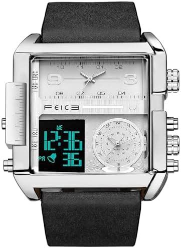 Buy FEICE Wathes for Men Digital LED Analog Quartz Wristwatch Business ...