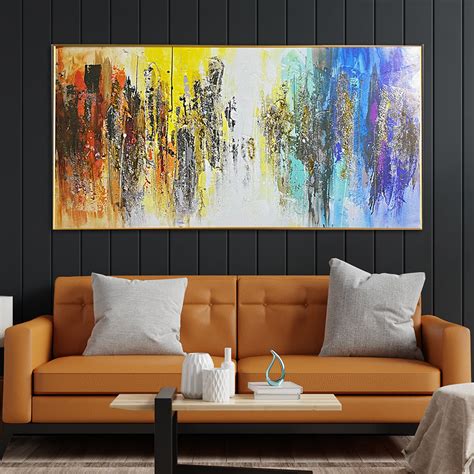 Buy Colourful World Abstract 100% Hand Painted Wall Painting | Dekor ...