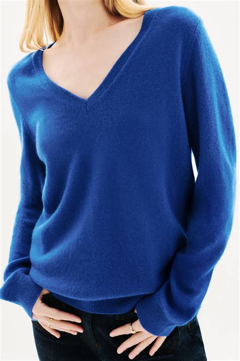 marianne2 100% cashmere sweater electric blue woman
