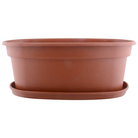 Hosco Terracotta coloured Plastic Pots (3800 ml) : Amazon.in: Garden ...