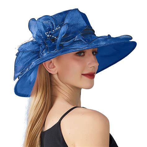 FADAACAI Womens Sun Straw Hat Women's Solid Color Big Flower English ...
