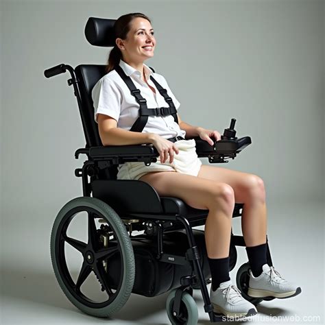 Office Lady in Electric Wheelchair | Stable Diffusion Online