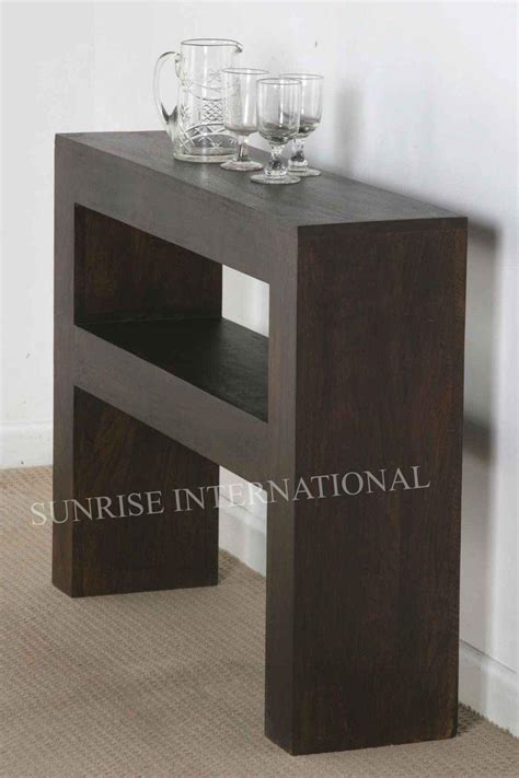 Handmade Wooden Console Table With Bottom Shelf (SUN-DARK002 ...