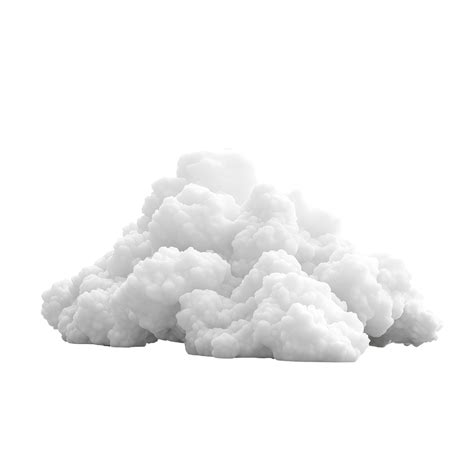 Isolated transparent cloud on a plain transparent background showcasing ...