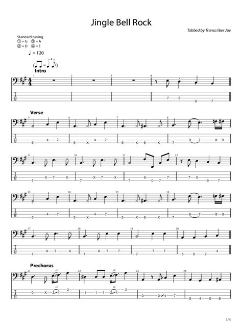 Jingle Bells- Acordes De Guitarra Rock Glee Jingle Bell Rock