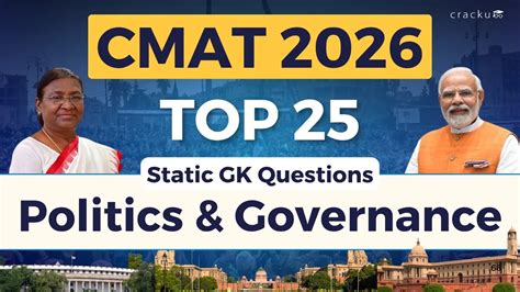 Top 25 Politics and Governance GK Questions for CMAT 2026