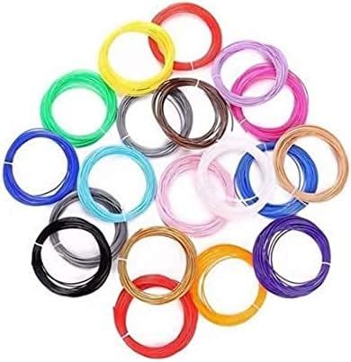Camin PLA 3D Pen Filaments | 10 Colors x 5 mtr 3D Pen Filament Refills ...