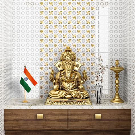 Single Stand Khadi Tiranga / Tricolour Flag For Mandir At Your Home ...