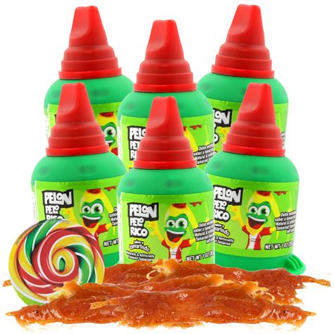 Pelon Pelo Rico Tamarind Candy - 6 Pack Mini Bottles | Fiesta Party ...