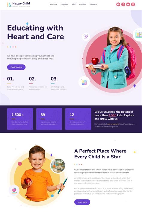Special Education Website Design - Free Template by Weblium