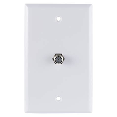 GE 1-Gang White Single Coaxial Wall Plate at Lowes.com