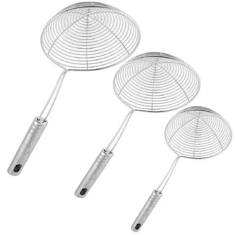 Kuber Industries Code-STJ22 Stainless Steel Puri Strainer Set, Set of 3 ...