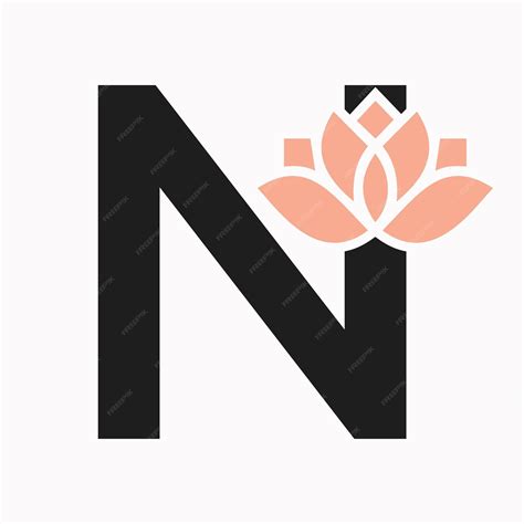 Premium Vector | Letter N Flower Concept For Botanic Symbol Beauty Sign