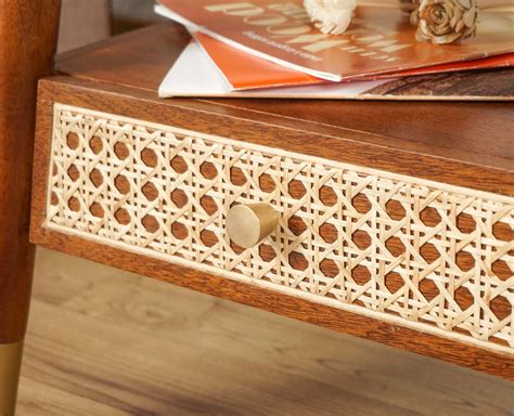 Buy Online Boston solid wood side table with one drawer