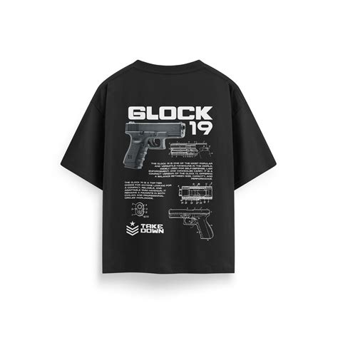 Glock-19 - Black - Oversized T-Shirt – Xclusiv Fashion