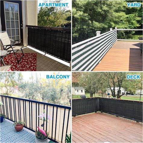 Snapklik.com : Patio 3 X 50 Balcony Privacy Screen Apartment Railing ...