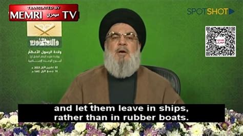 Nasrallah: Hizbullah May Allow Syrians To Go To Europe | MEMRI