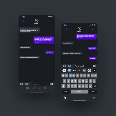 UI Mini Case Study: Dark Mode Messaging App on Behance