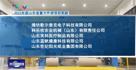 全省最多！我市5家外资企业获省重大外资项目奖励_潍坊_资金_获奖